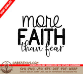 More Faith Than Fear SVG Sticker SVG
