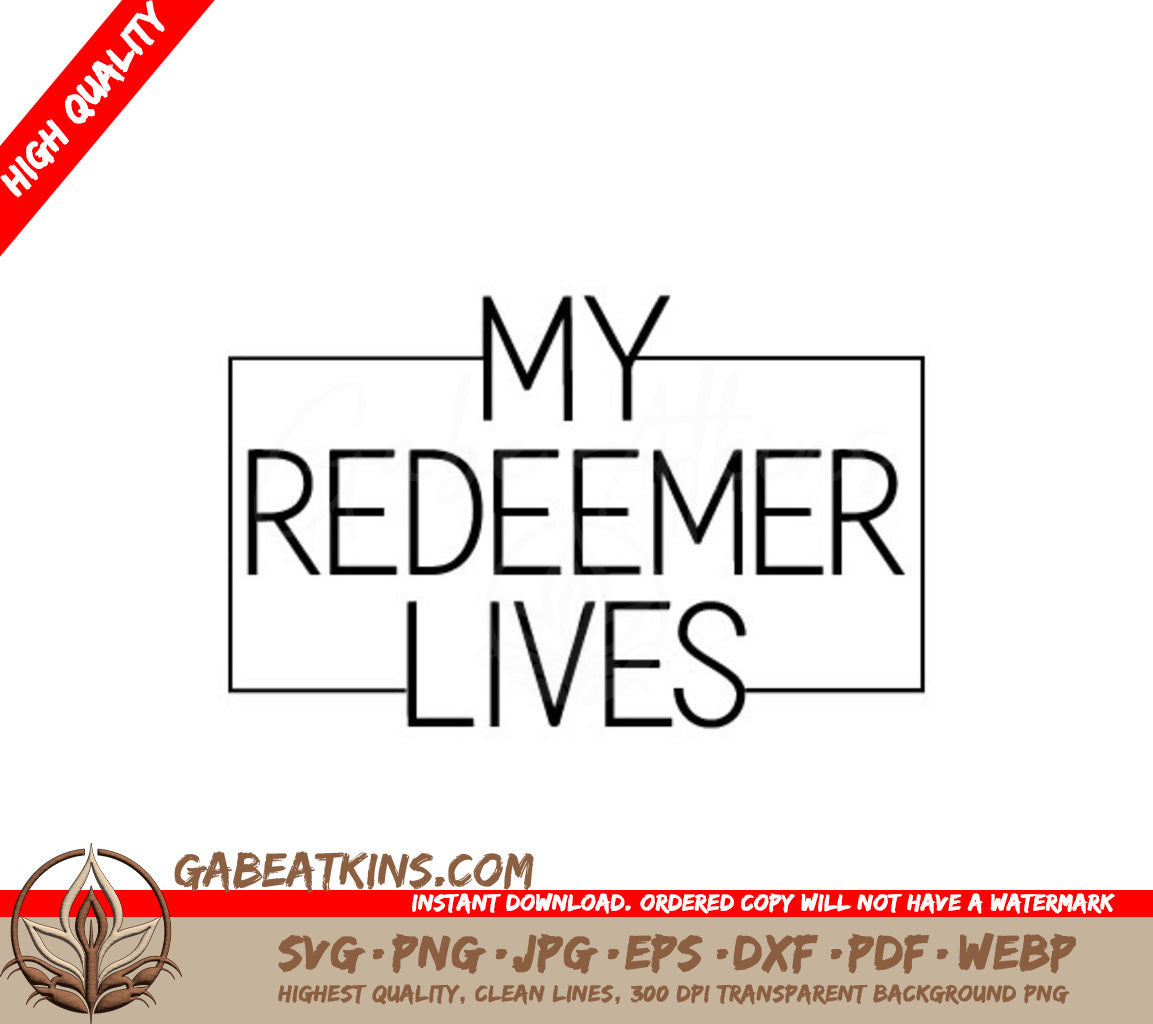 My Redeemer Lives SVG Sticker SVG