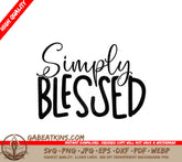 Simply Blessed SVG Sticker SVG