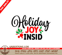 Holiday Joy Inside SVG Sticker SVG