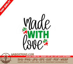 Christmas Made With Love SVG Sticker SVG