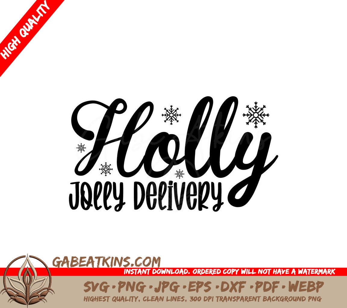 Holly Jolly Delivery SVG Sticker SVG