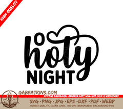 Holy Night SVG Christmas Sticker SVG
