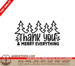Thank You & Merry Everything SVG SVG