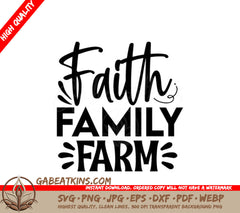 Faith Family Farm SVG Sticker SVG
