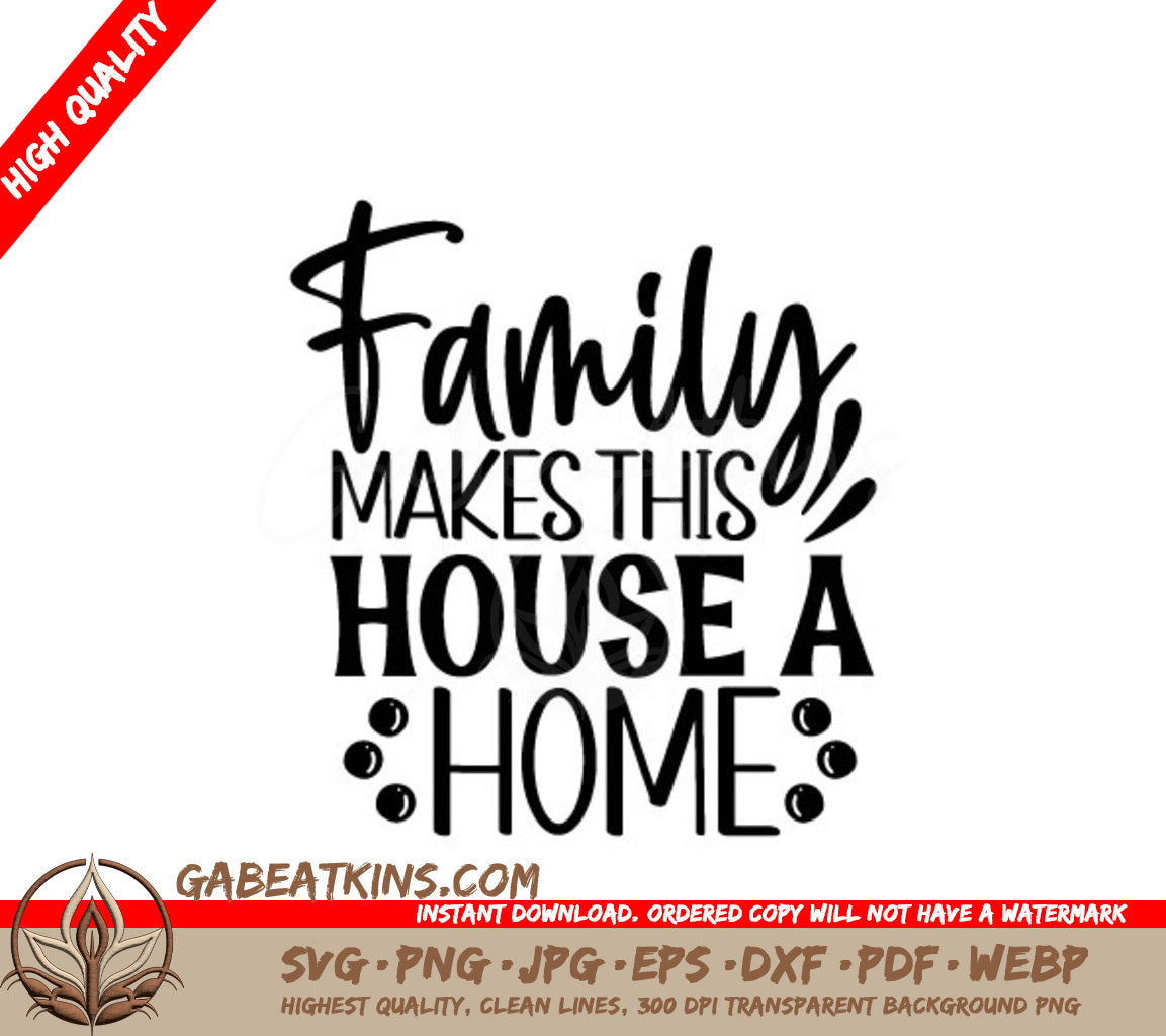 Family Home SVG Sticker SVG