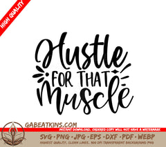 Hustle Muscle SVG Sticker SVG