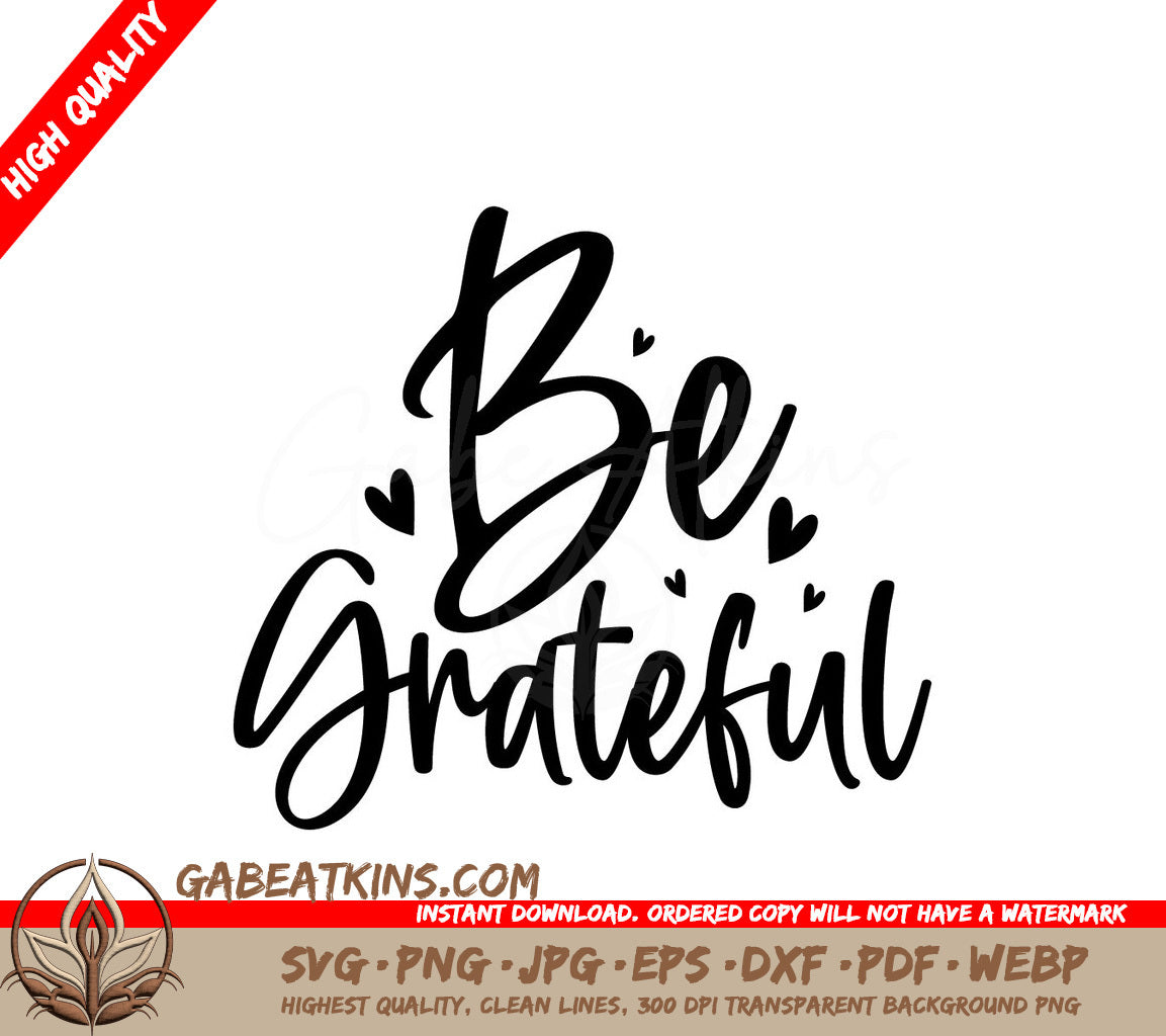Be Grateful SVG SVG
