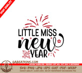 Little Miss New Year Fireworks SVG SVG