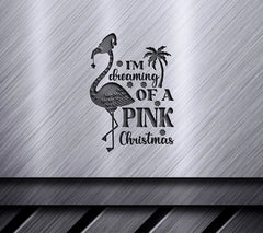 Pink Flamingo Christmas SVG SVG