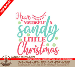 Sandy Little Christmas SVG SVG