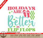 Tropical Christmas Flip Flop SVG SVG