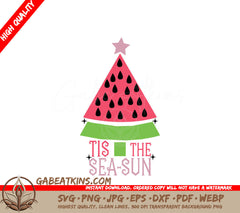 Watermelon Christmas Tree SVG SVG