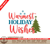 Warmest Wishes Christmas Tree SVG SVG