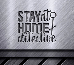 Red & Black Stay Home Detective SVG SVG