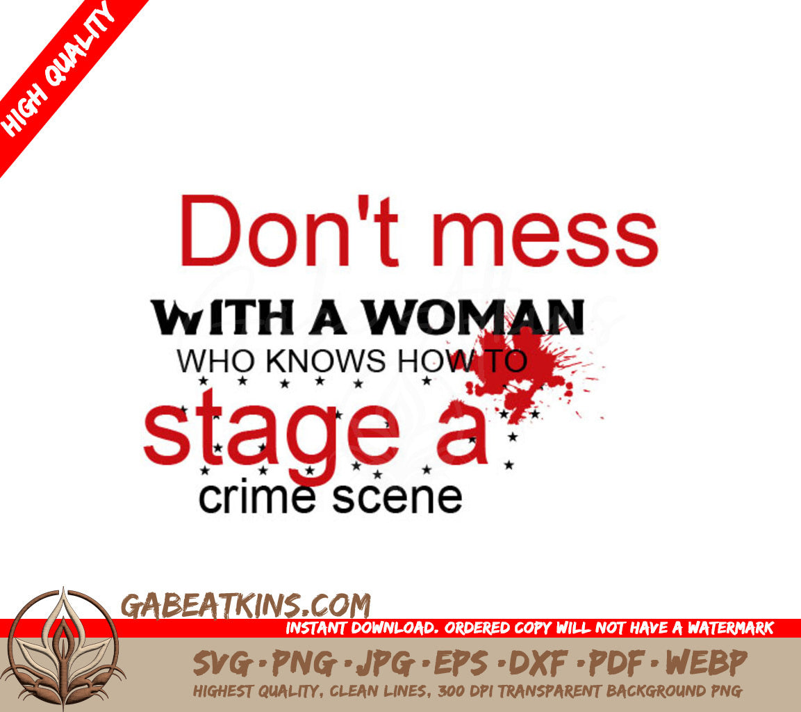 Crime Scene Staging SVG Poster SVG