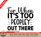 Too Peopley Wine Bag SVG SVG