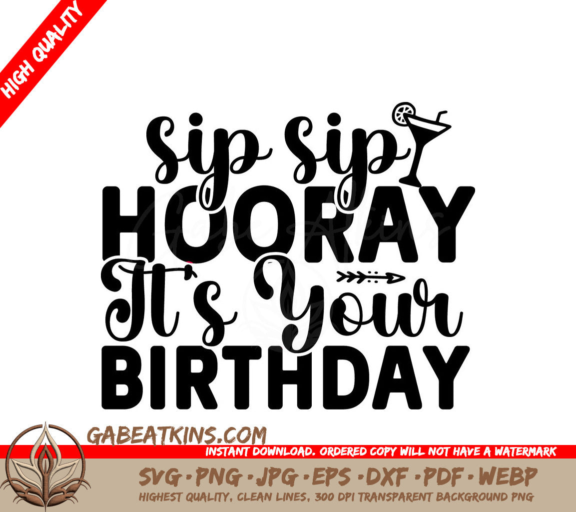 Birthday Wine Bag SVG Design SVG