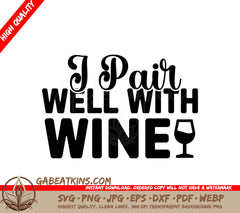 Wine Pairing SVG Design SVG
