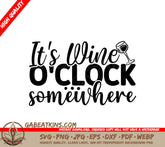 Wine OClock SVG Design SVG