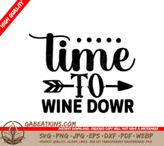 Wine Down Arrow SVG SVG