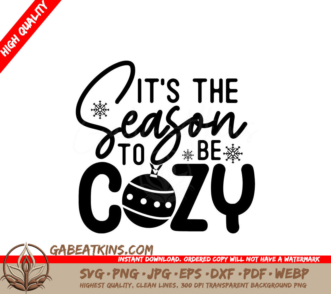 Cozy Season SVG Winter Sticker SVG
