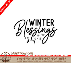 Winter Blessings SVG Design SVG