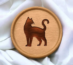 Black Cat Silhouette SVG - Standing Pose SVG