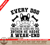 Dog Tail SVG Design SVG