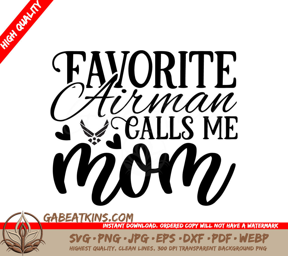 Airman Calls Me Mom SVG SVG