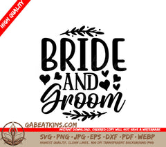Bride & Groom SVG Design SVG