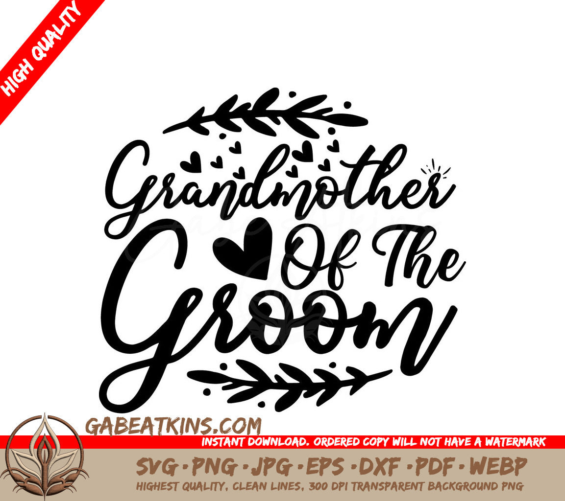 Grandmother of the Groom SVG SVG