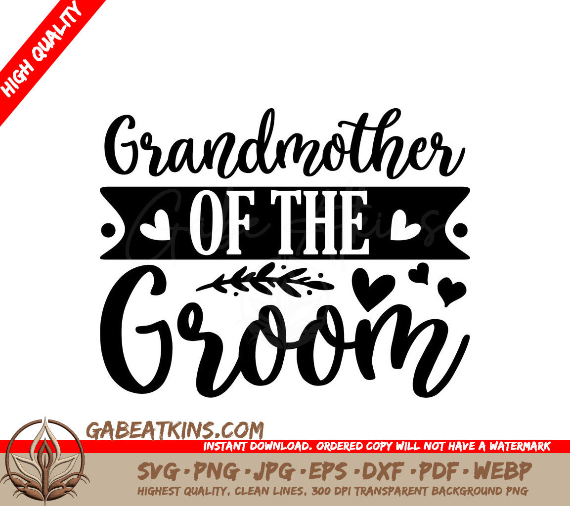Grooms Mother SVG Design SVG