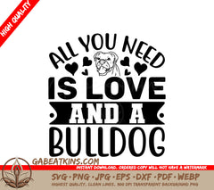 Bulldog Love SVG Design SVG