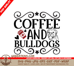 Coffee Bulldog SVG Design SVG