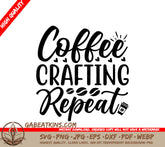 Coffee Crafting Repeat SVG SVG