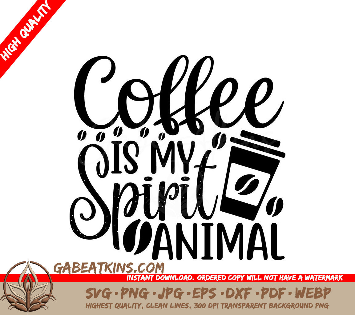 Coffee Spirit Animal SVG SVG