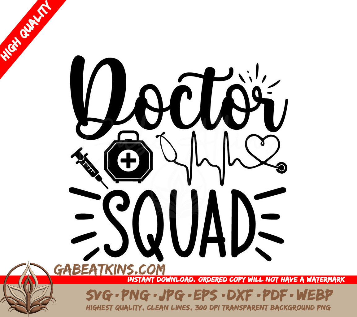 Doctor Squad SVG Poster SVG
