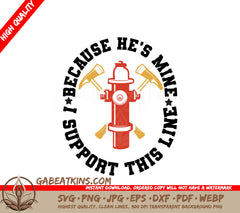 Firefighter Support SVG Design SVG