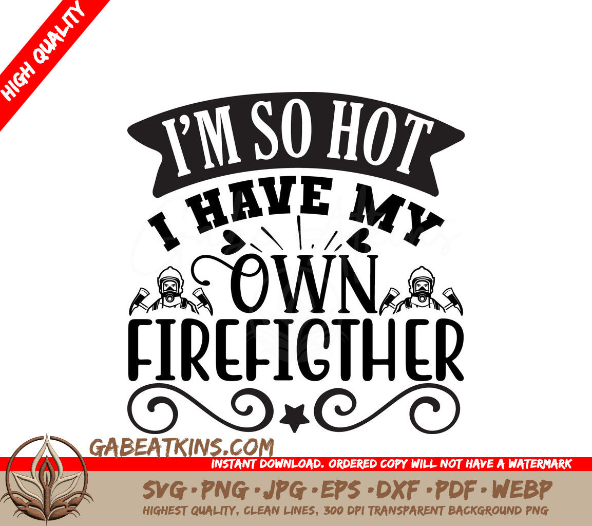 Hot Firefighter SVG Design SVG
