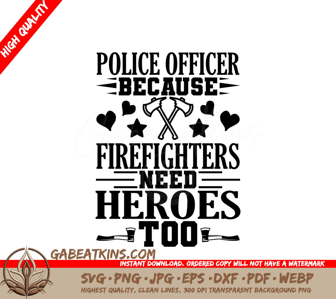 Firefighter Hero Police Officer SVG SVG