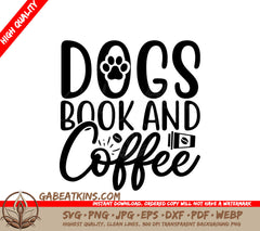 Dog Book Coffee SVG SVG