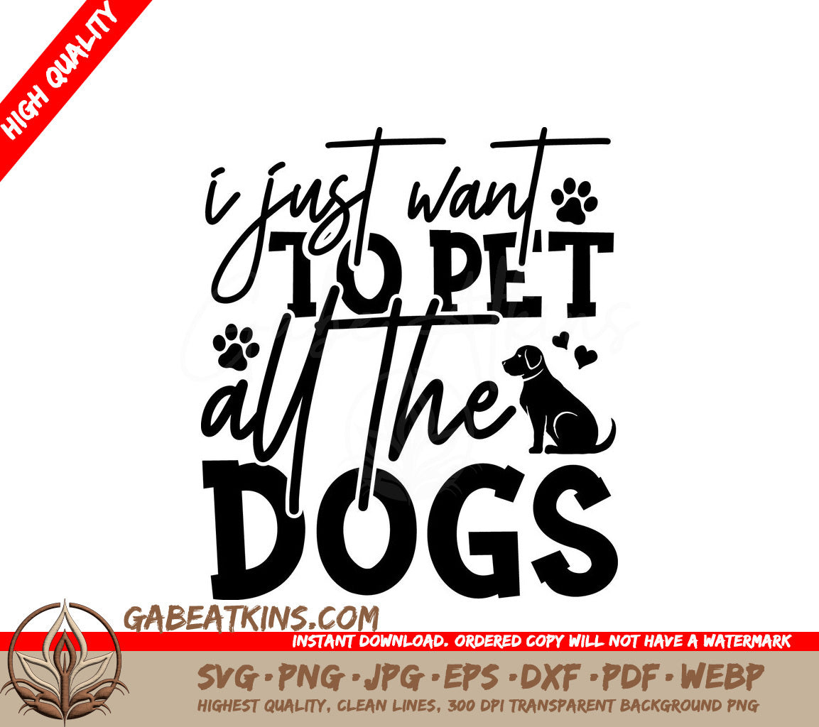 Pet All The Dogs SVG SVG