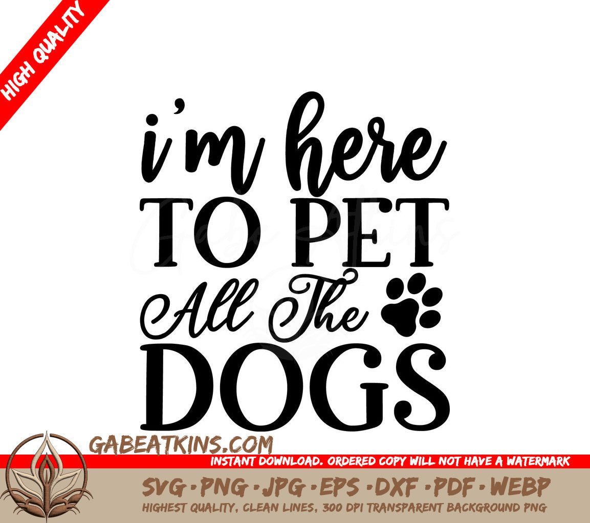 Pet All Dogs SVG Design SVG