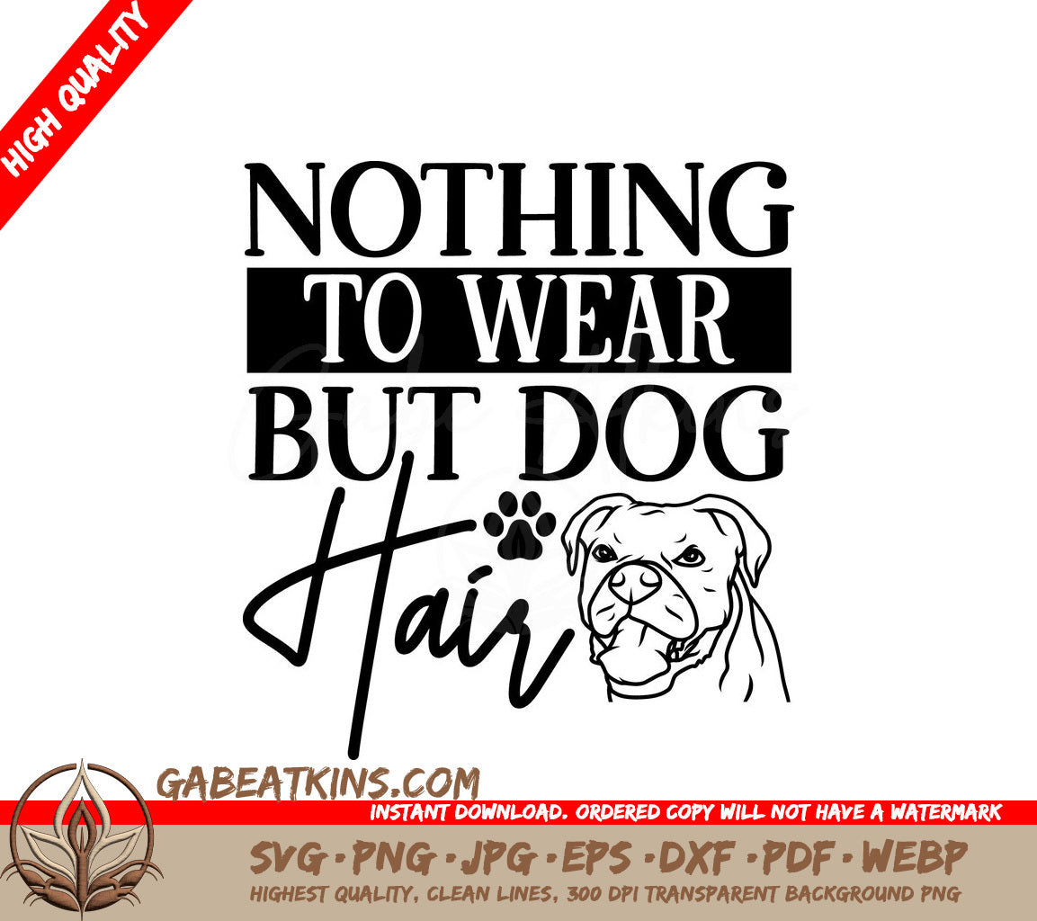 Dog Hair SVG Design SVG