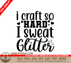 Glitter Sweat SVG Design SVG
