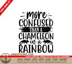 Confused Chameleon Rainbow SVG Poster SVG