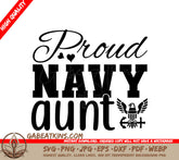 Proud Navy Aunt SVG Design SVG