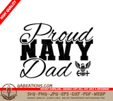 Proud Navy Dad SVG Design SVG
