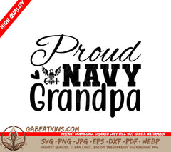 Proud Navy Grandpa SVG SVG